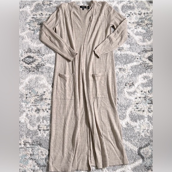 Theory Sweaters - Theory Wool Linen Blend Sweater/Duster Cardigan M
